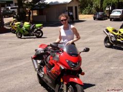 Nothing better than a gal with her own sportbike!