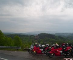 VFR's on the overlook at a wet Deals gap.
