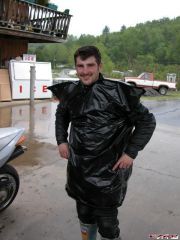 Emergency Rain Suit... ( Good till 95 mph !! )