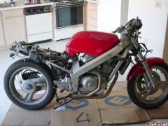 motorcycles in the kitchen