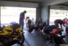 Our pit garage at Phillip Island