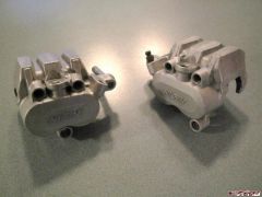Front calipers, before paint/after cleaning