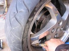 Inflate the tire