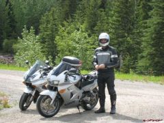 Me with the bike where it had just rolled over 50K