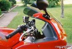 RC 51 master cylinder,GSRX reservoir, hand built brackets
