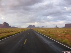 Motorcycles in Monument Valley