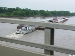 Barges on the Mississippi