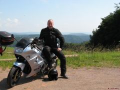 Me on the bike at a outlook 17.6.08 photo taken by V4 Rosso