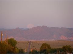 The full moon sets over Canon City