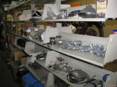 Parts shelves