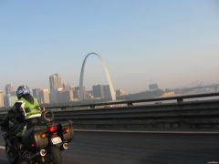 My buddy Bob in traffic in St. Louis