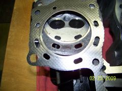 Close up of head gasket.