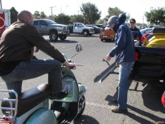 Loading up the Vespas