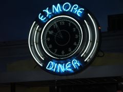 Exmore Diner Outdoor Sign and Clock