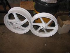 Wheels just back from the powder coater