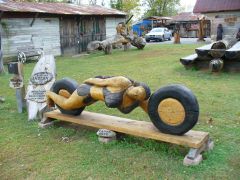 some of the local wood carving art 