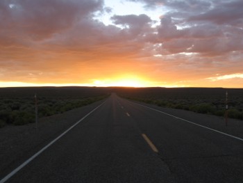 Dan and I were treated to a spectacular desert sunset