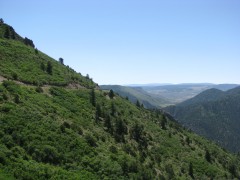 hwy 92 skirts along the Blue Mesa into the Black Canyon