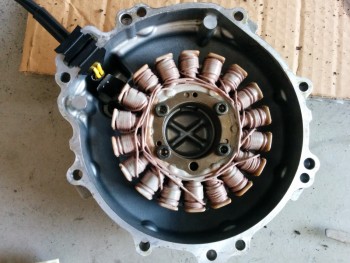 New stator bolted in