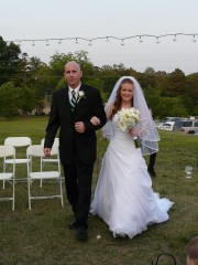 Walking Claire down the isle May 2012 - Finally no crutches!
