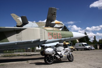 Posing at aircraft museum Wernigerode (Germany)  Mig23