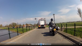 Trucks going backwards on a bridge.... a nogo