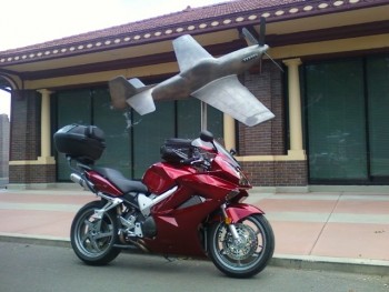 My top two, all-time favorite machines on the planet. VFR & P-51 Mustang