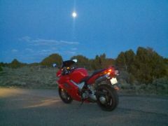 Moon over Flaming Gorge