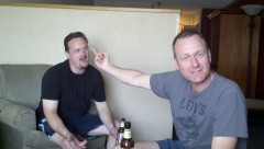 Didit and Craig horsing around