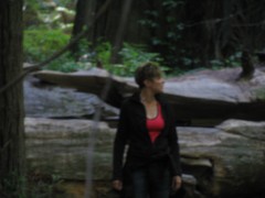 Fay in the Avenue of the Giants