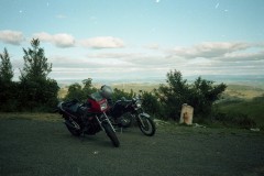 Late Eighties 1986 Yamaha XJ600RL and 1987 Honda GB500, SH2, Central Waikato, NZ