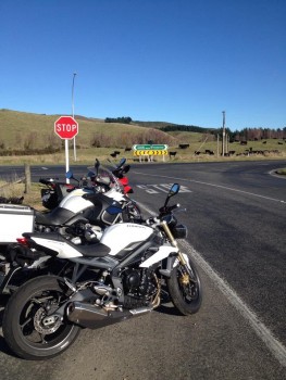 800 winter kms central North Island 2014 on a 2014 Street Triple