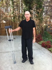 Feb 25 - No more wheelchair!  Still need crutches, but will be walking soon!