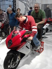 Testing pillion capabilities of MV Agusta F3 - Motorbeurs, 26 Feb 2012