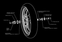vf500f cbr600f wheel conversion front wheel drawing