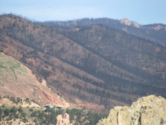 Fire damage from the Waldo Canyon fire