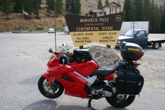 Monarch Pass, front wheel off the ground.