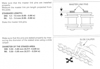 Chain Install Specs