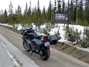 Entering Alberta near Banff