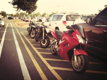 Taking a break.  With an Fz8 (middle) and SV1000(rear)