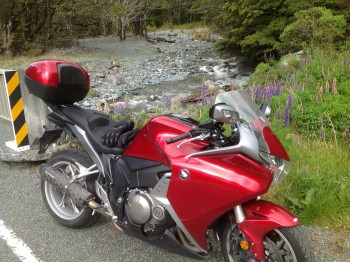 039.  Road back to Te Anau. Cascade Stream.