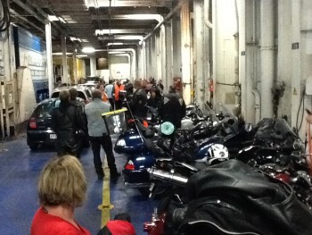 006.  Wellington to Picton Ferry - Bikes loaded, somewhere back there is my VFR