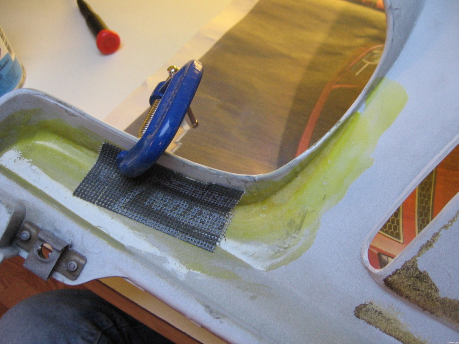 gorilla glue and drywall sanding pads still holding up 3 years later