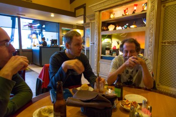 David, WGregt, and VFR4Lee at The Spynx Restaurant - San Simeon, CA