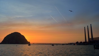 60 - evening twilight at Morro Bay, Cal - no vampires