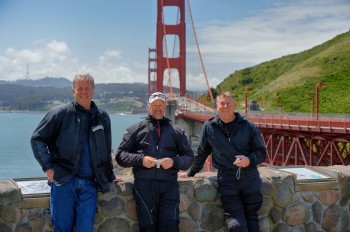 70 - Bart, Tony, Dave at Golden Gate Bridge