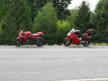 MY VIFFR AND MY SON'S BUELL 1125CR IN OREGON