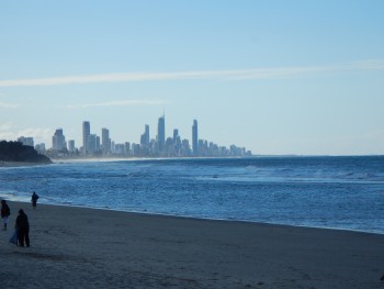 Quick stop at the beach on the way home (Surfer's Paradise/Gold Coast) off in the salt haze distance...gotta love Queensland; mountains to beach and back all in a few hours travel...