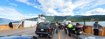 10 aboard the Needles-Fauquier cable ferry