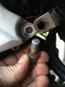 broken subframe bolt